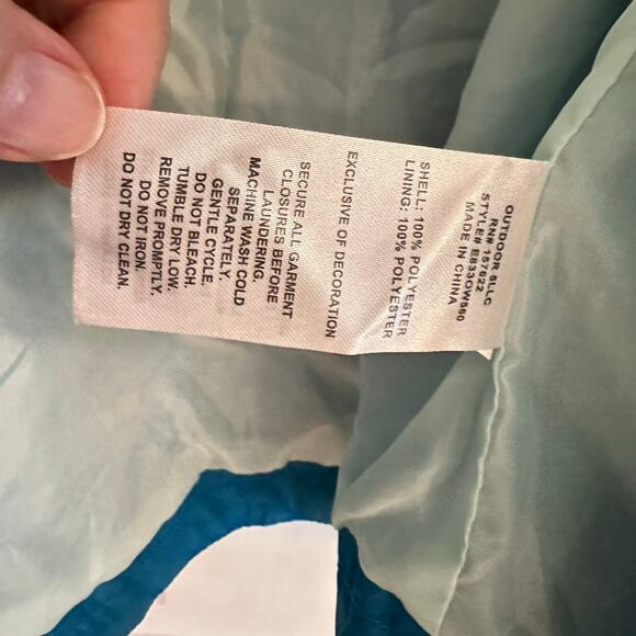 Eddie Bauer Youth ***Just the Outer Shell***3-in-1 Jacket. Sz Large 14/16 Aqua - Picture 8 of 8